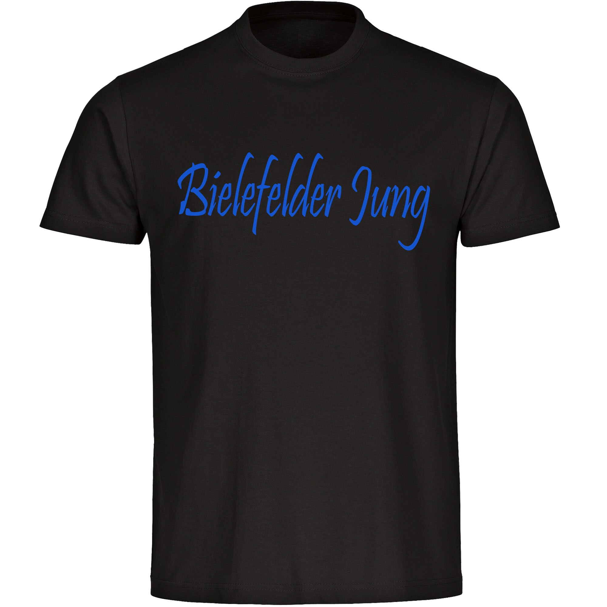 multifanshop® Herren T-Shirt - Bielefeld - Bielefelder Jung - Druck blau