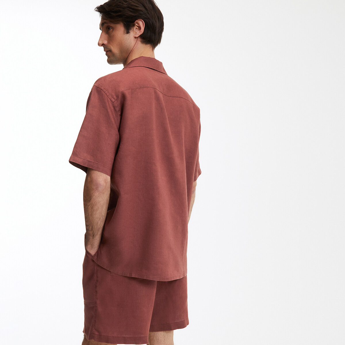 COLEÇÕES LA REDOUTE<br>Camisa reta de linho
