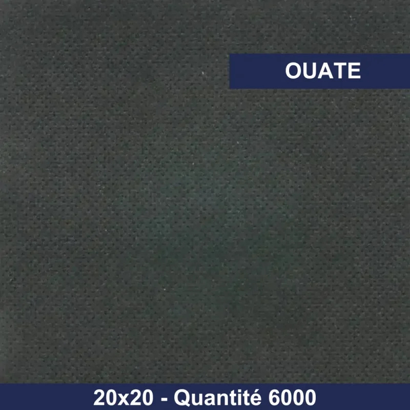 QUALQUE – Serviette de table ouate – 20×20 – Noir– x6000