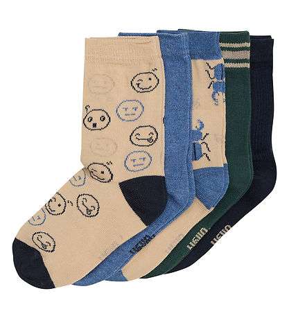 Minymo Socken - 5er-Pack - Army Green