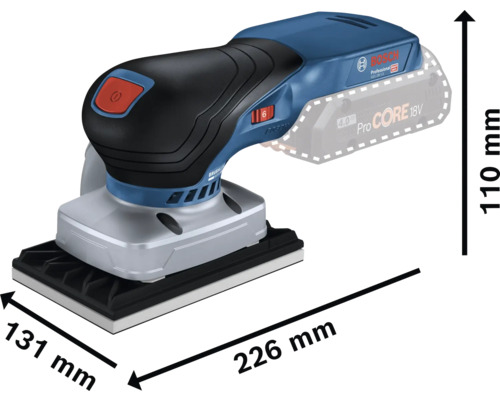 Bosch Professional GSS 18V-13 accu-excenterschuurmachine, zonder accu en lader, inclusief L-BOXX 136