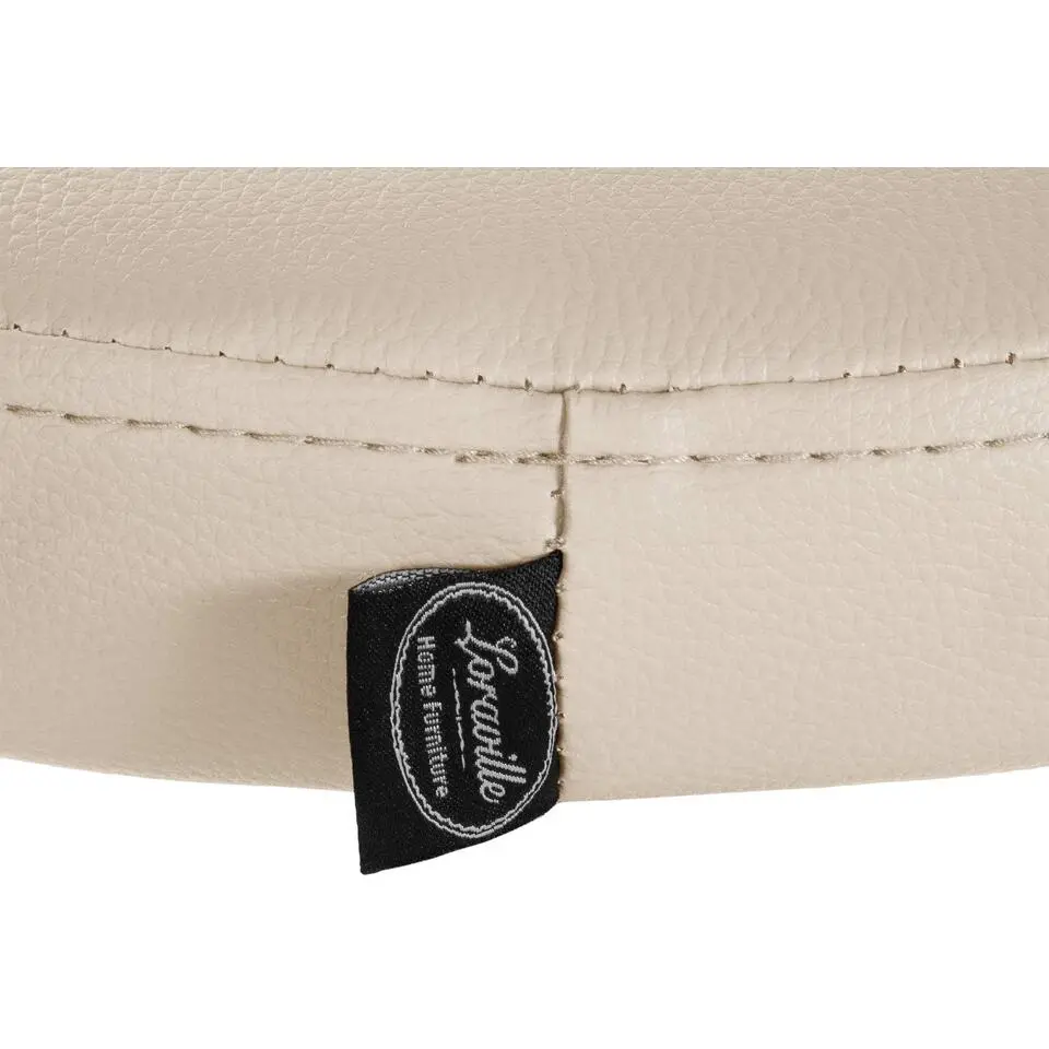 CLP Barkruk Ponte zwart Frame - Kunstleer - creme