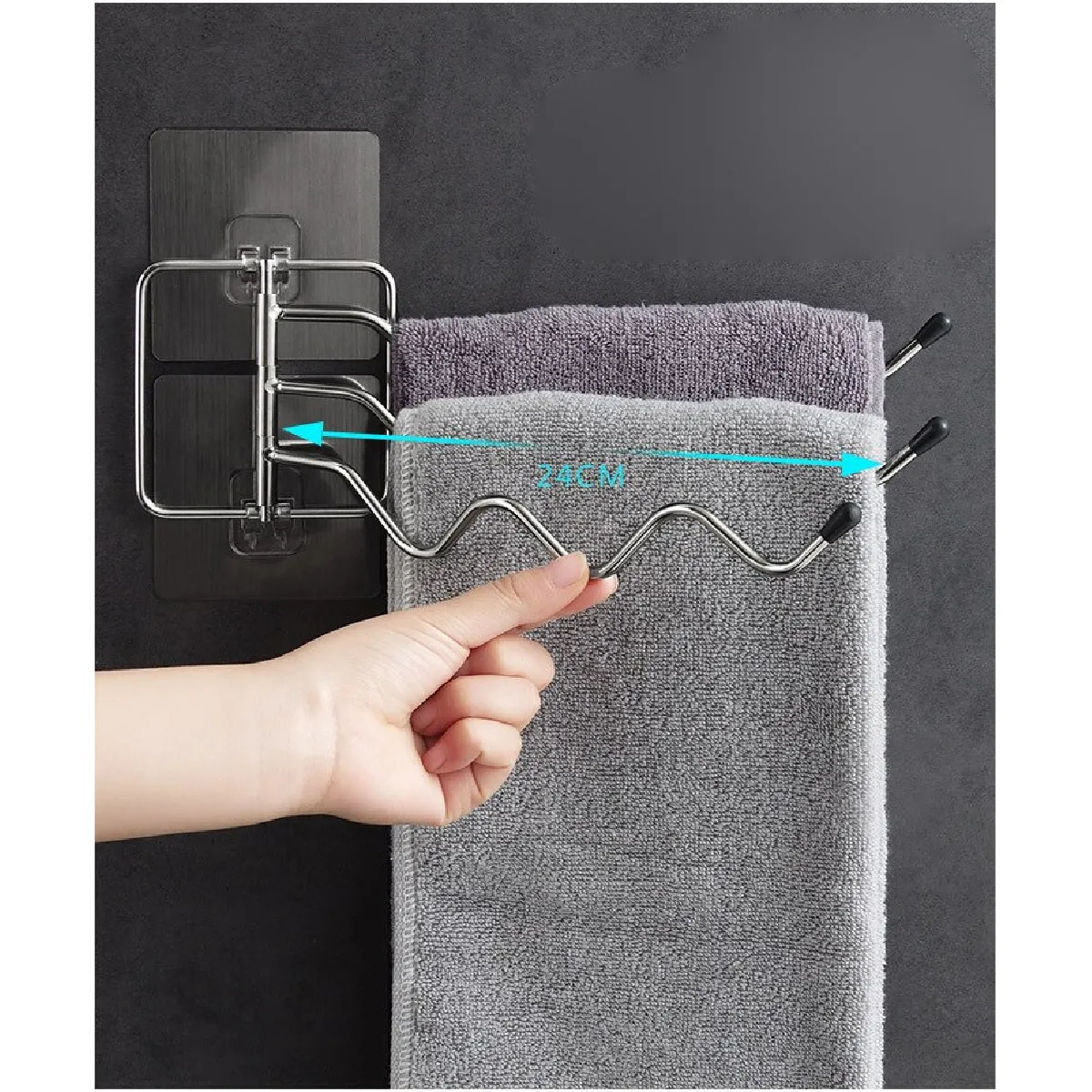 Universal Etagère murale en acier inoxydable - Argent