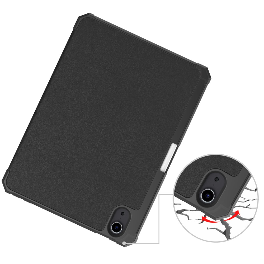 iPad Mini 7 (2024) / Mini 6 (2021) Leder Tasche Smart Cover Hülle - Schwarz