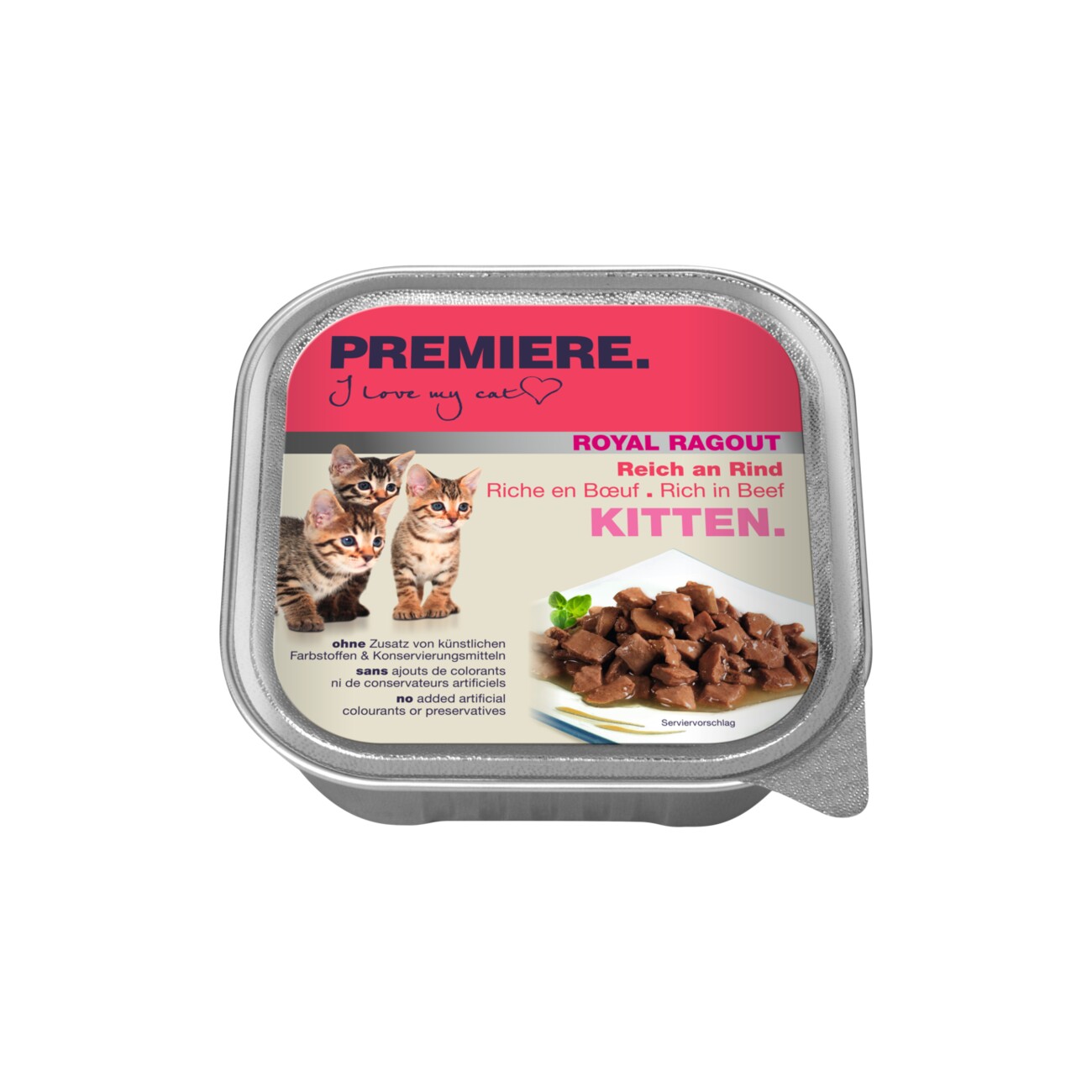 PREMIERE Royal Ragout Kitten Reich an Rind 16x100 g