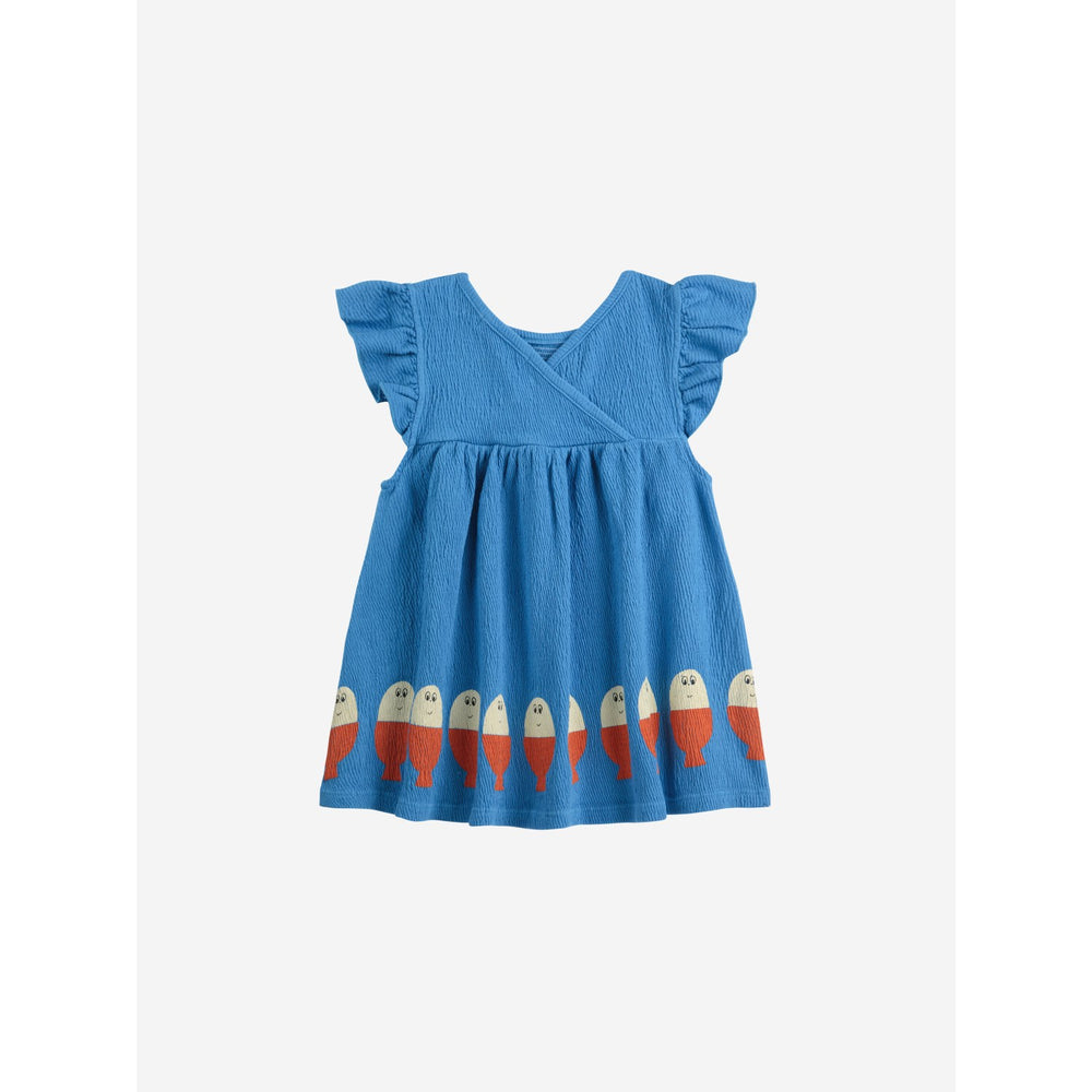 Køb Bobo Choses Blue Morning Egg Ruffle Kjole
