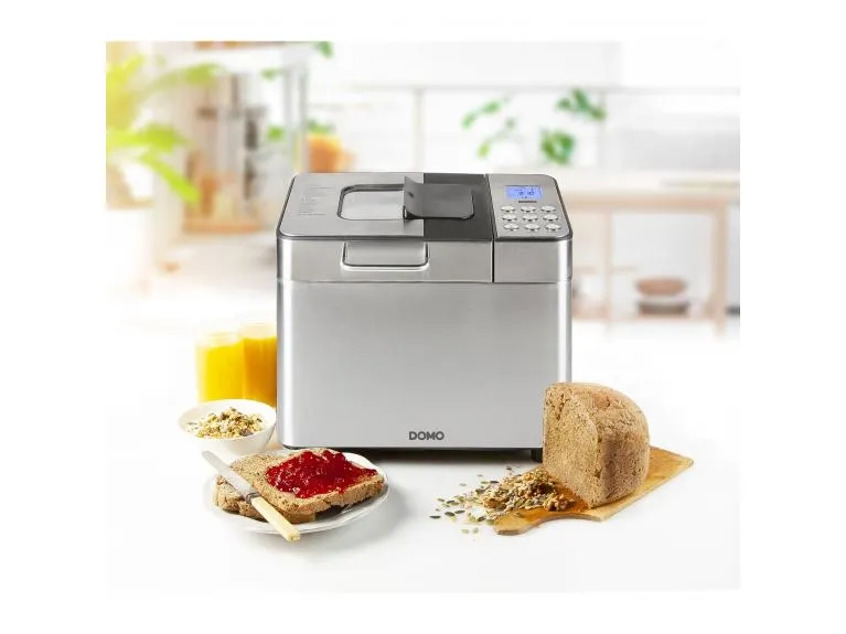 Domo B3971, 1 kg, Forsinket start-timer, Visningsvindue, Variabel skorpe bruning kontrol, Holde varm funktion, Rustfrit stål