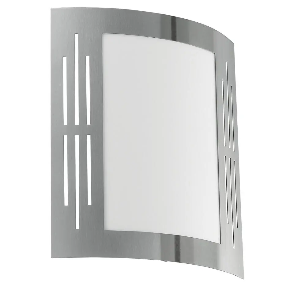 EGLO City Wandlamp - E27 - RVS/Kunststof - Wit/RVS