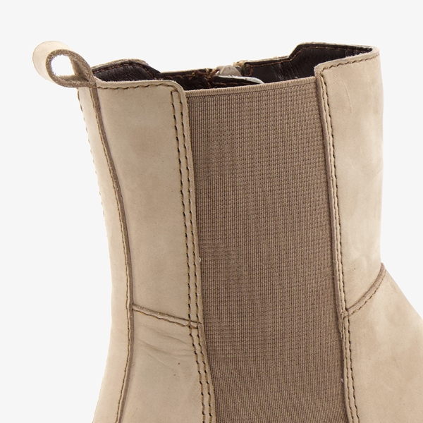 Groot leren meisjes chelsea boots beige