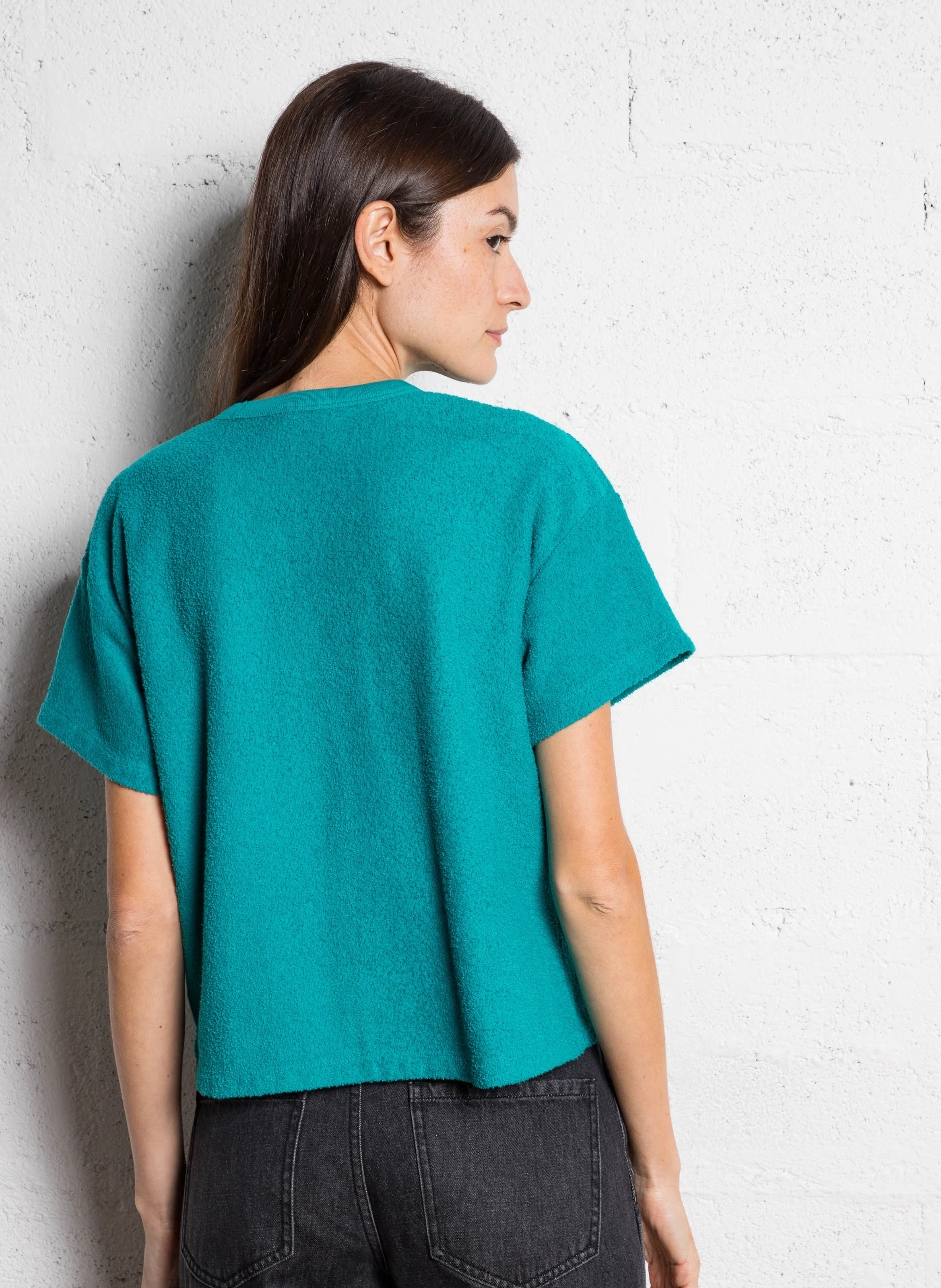 BOBYPARK - Tee-shirt ample col rond en coton bio | Vert