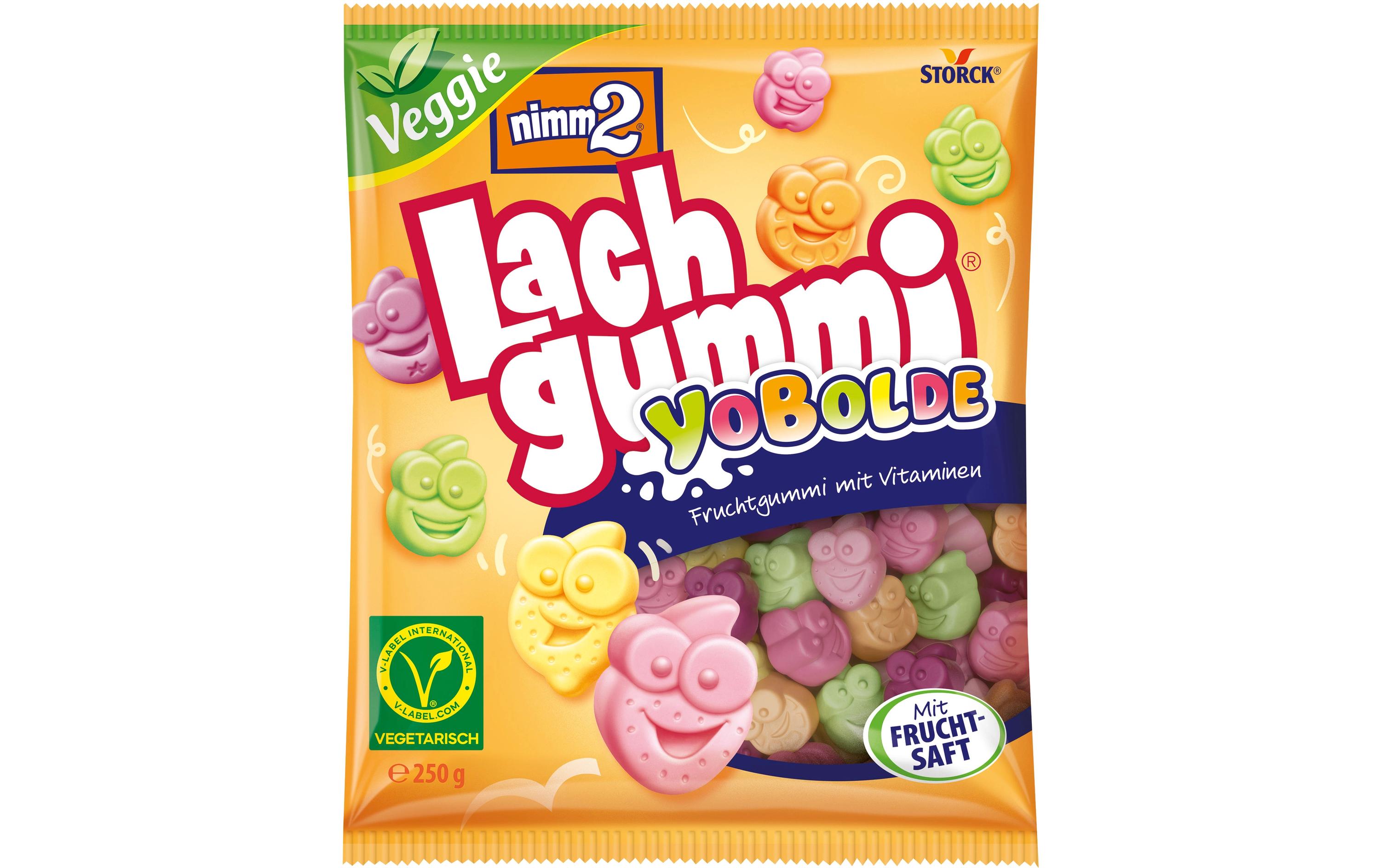 Nimm2 Lachgummi YoBolde 250 gFruchtgummi mit Vitaminen und Magermilchjoghurt