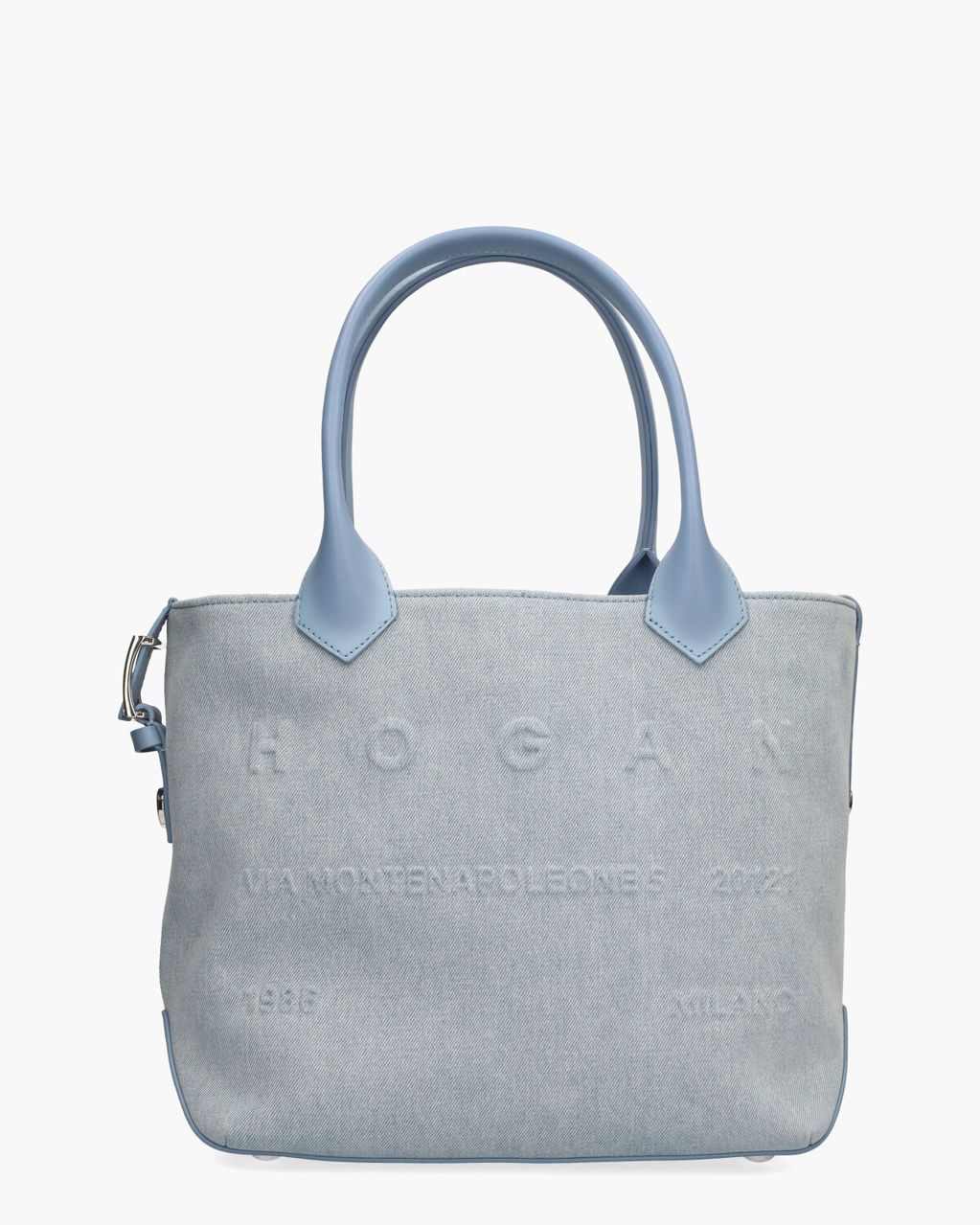 Hogan Script Shopping Bag Medium Jeansblauw Tas