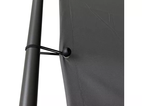 Belvédère anthracite 3x3 m 180 g/m² tissu et acier