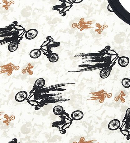 Joha Undertr?je - Bambus - Off White/MarineBlå m. Cykel