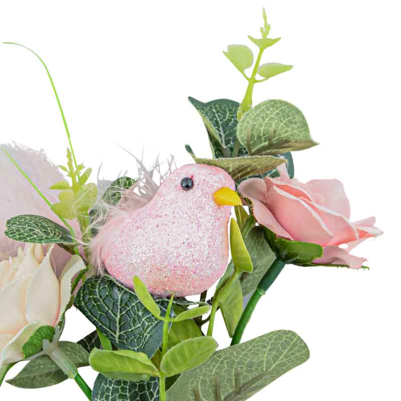 Mini bouquet oiseau et eucalyptus