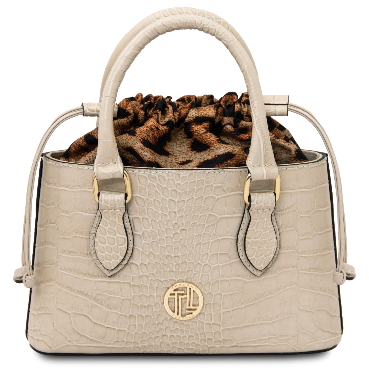 TL142510 – Croque – Croc print leren Handtas