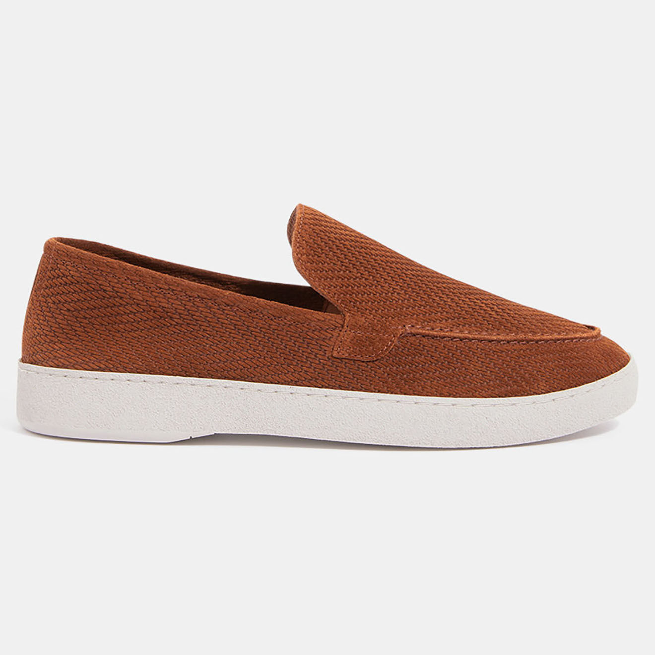 Comptoir GL Mocassins en Velours de Cuir embossés camel
