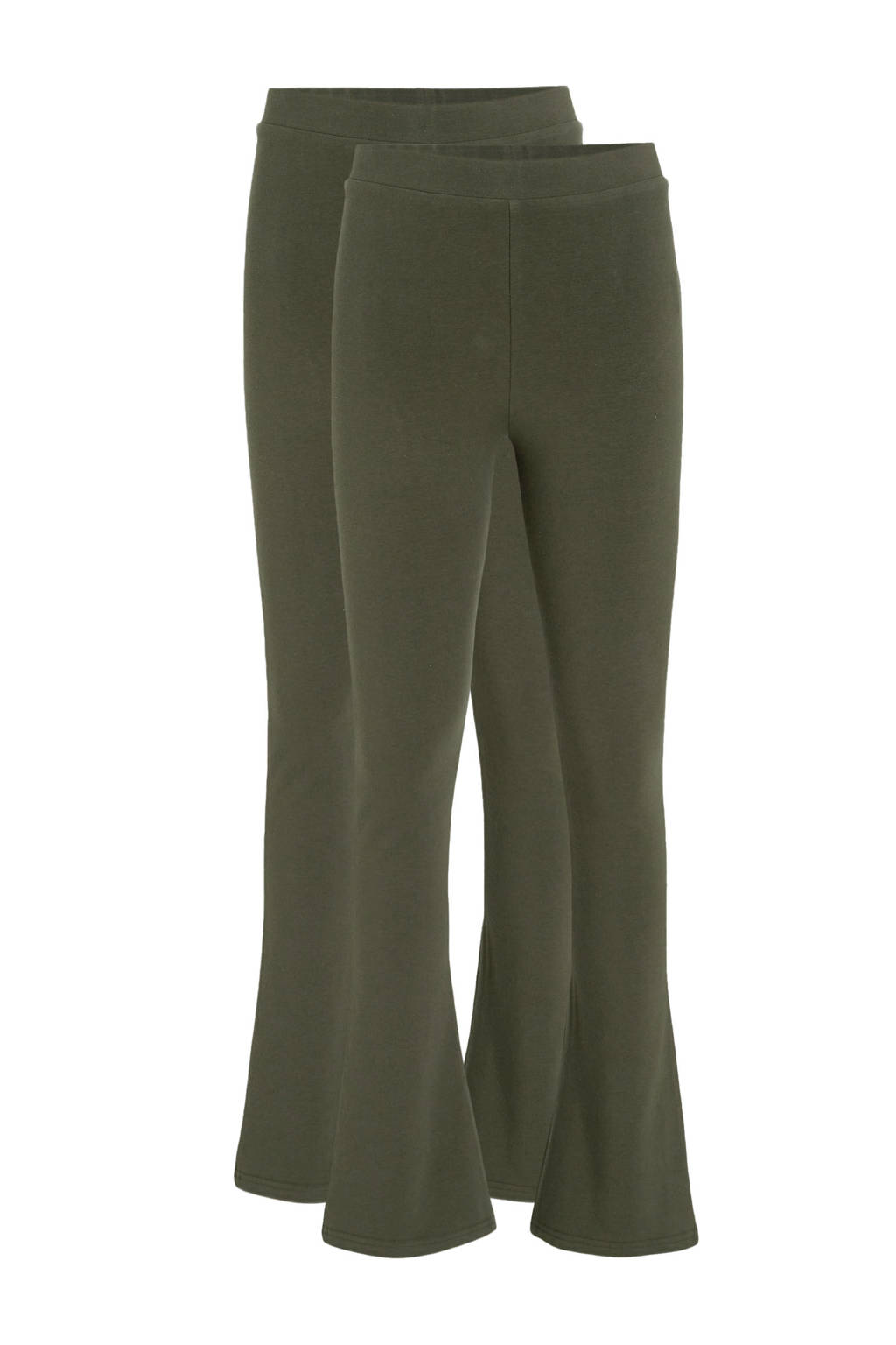 anytime flared legging - set van 2 khaki