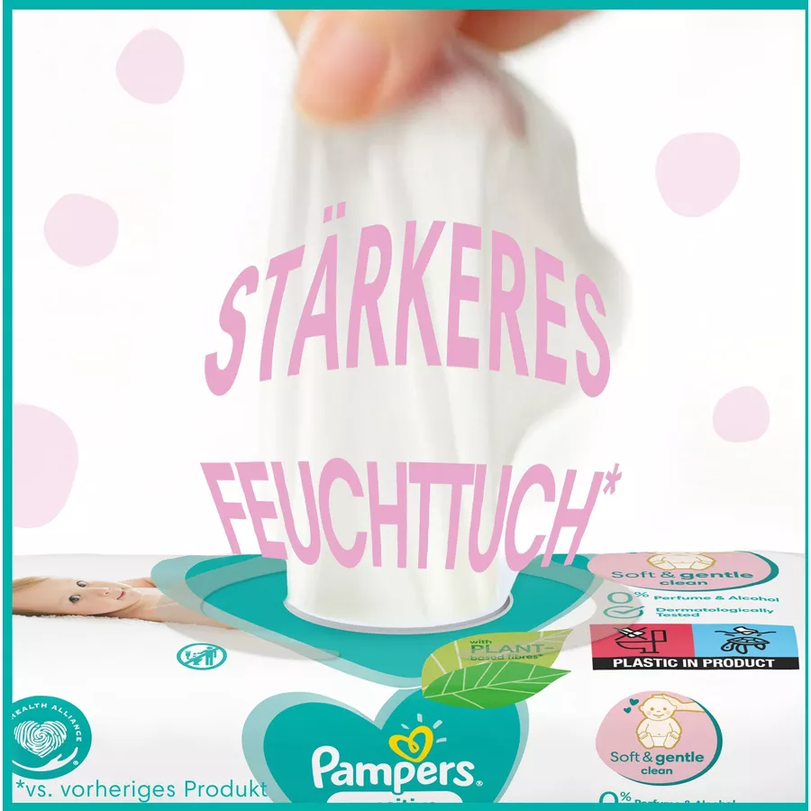 Pampers Feuchttücher Sensitive 624 Tücher (12 x 52 Stk)