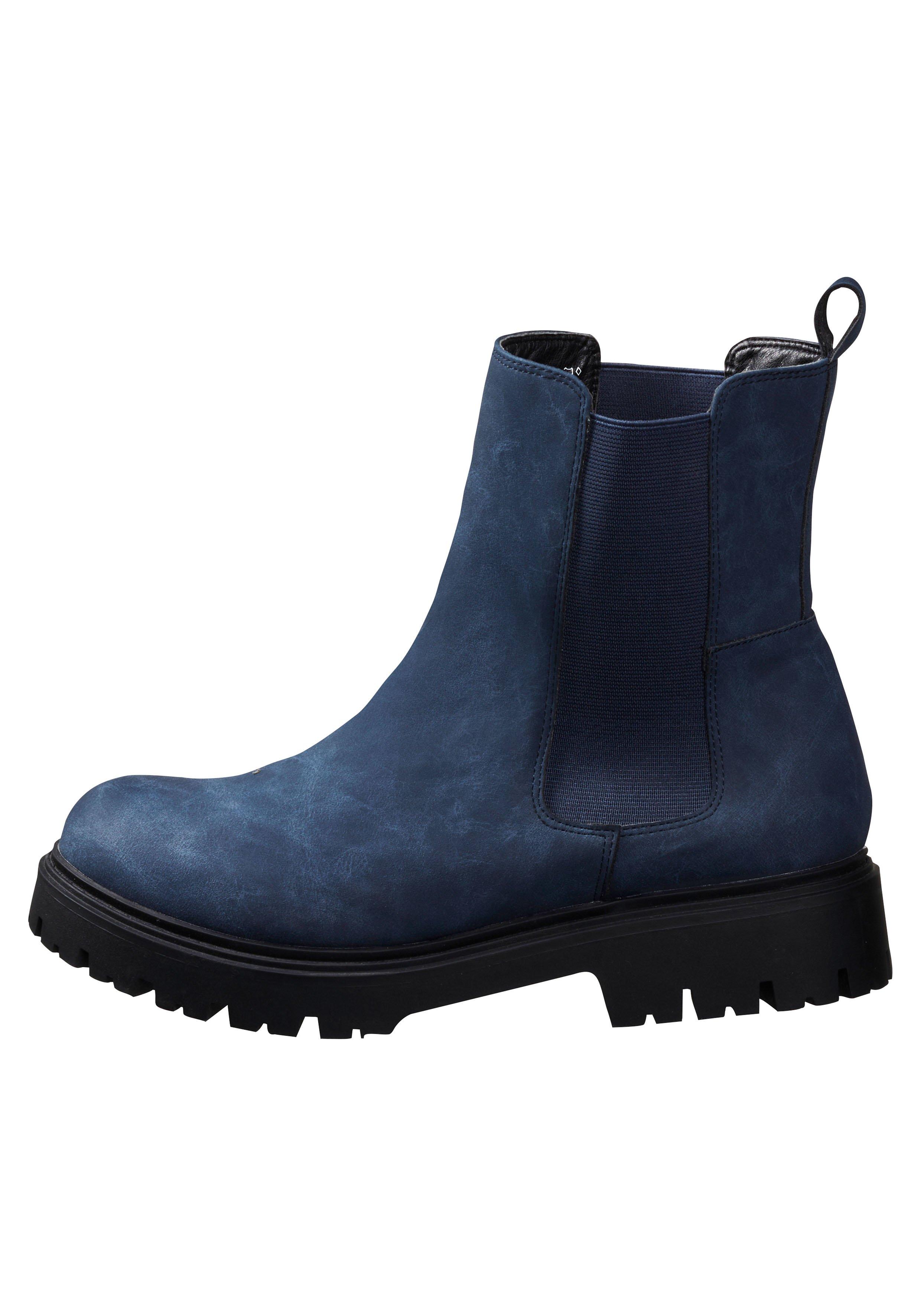 Weitschaft-Stiefelette mit Stretcheinsatz