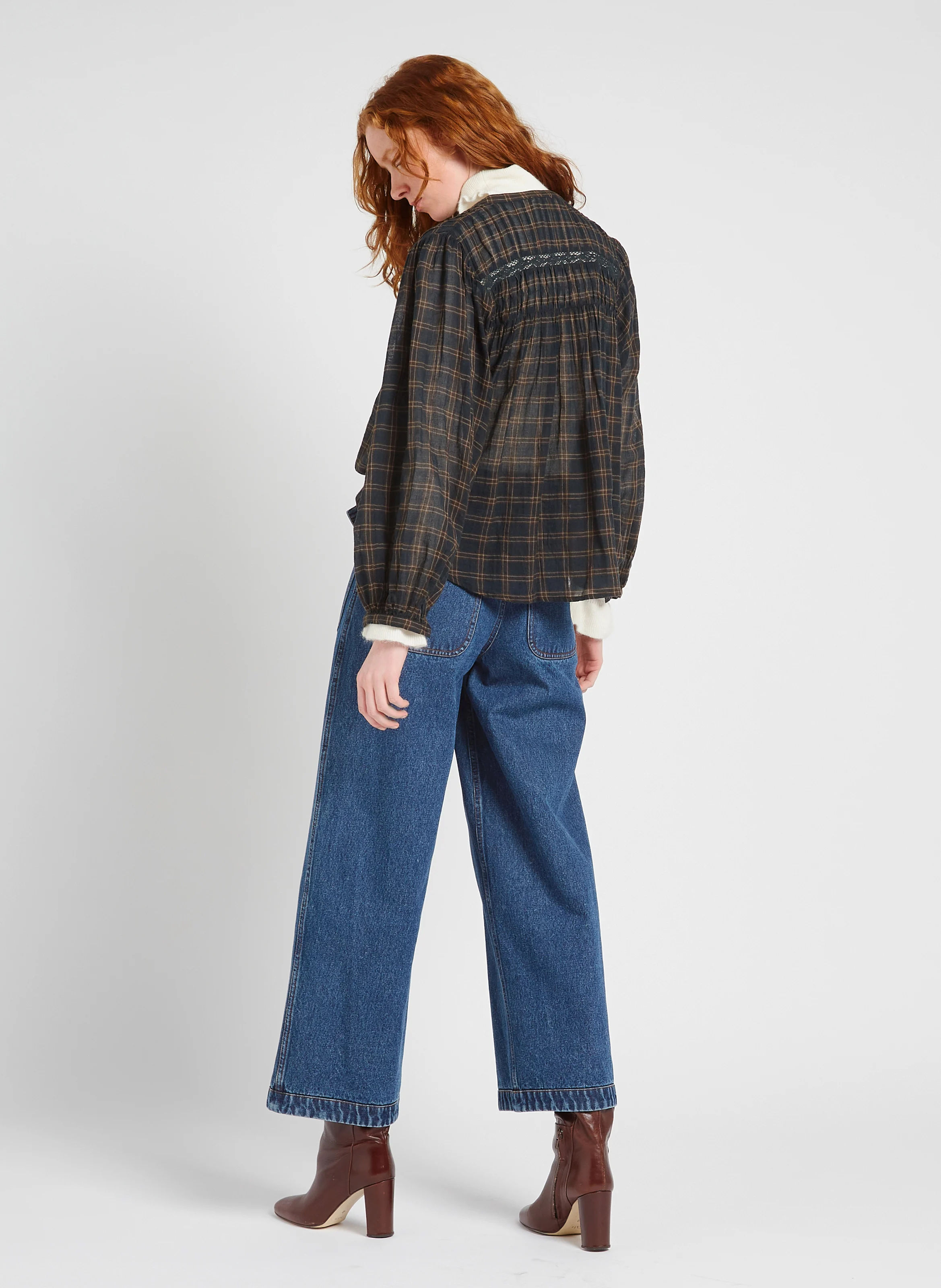 DOILLON - Jean large en coton | Bleu