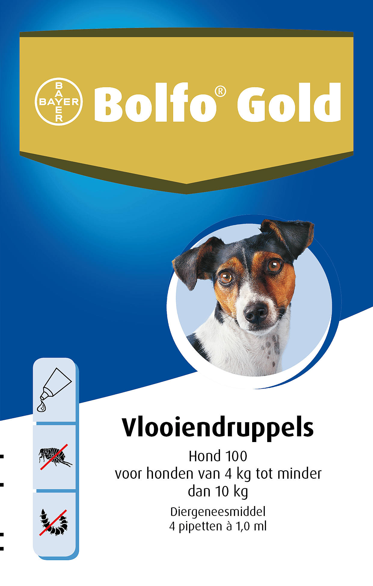 Bolfo Gold hond 40 tot 4 kg 2 pipetten