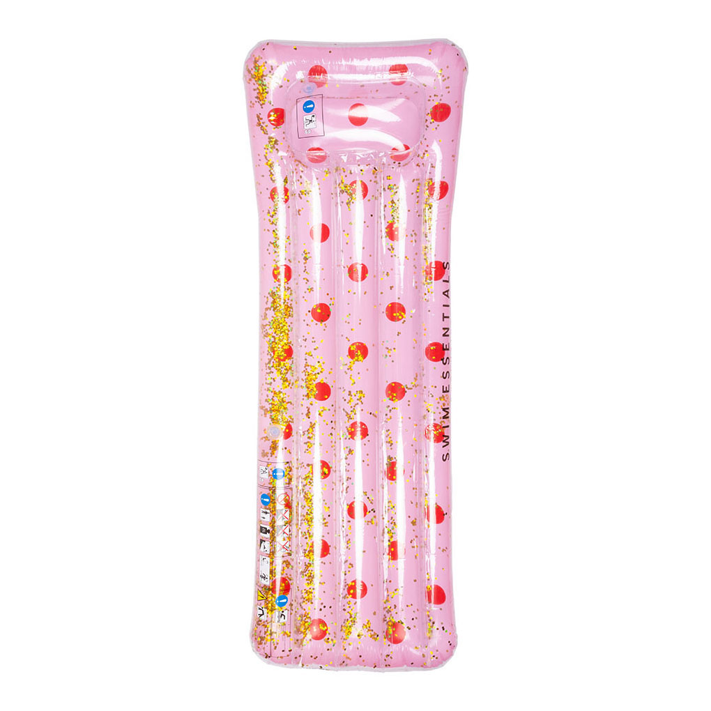 Swim Essentials Luchtbed Roze met Glitters