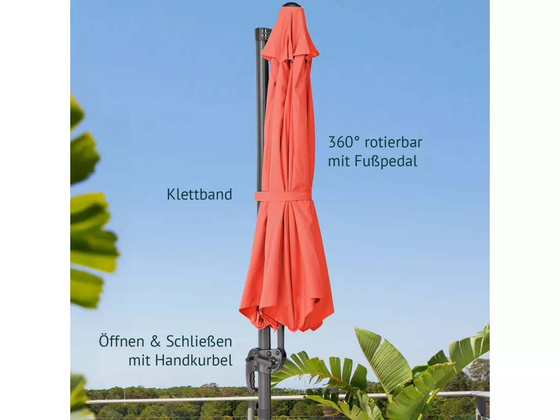 Parasol alu pivotant