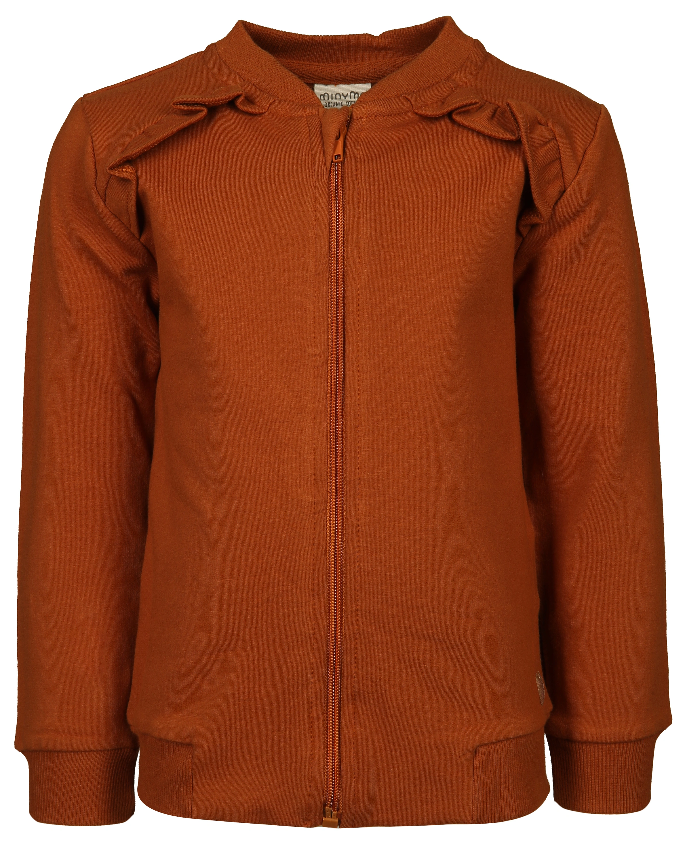 Sweat-Jacke RÜSCHEN in glazed ginger