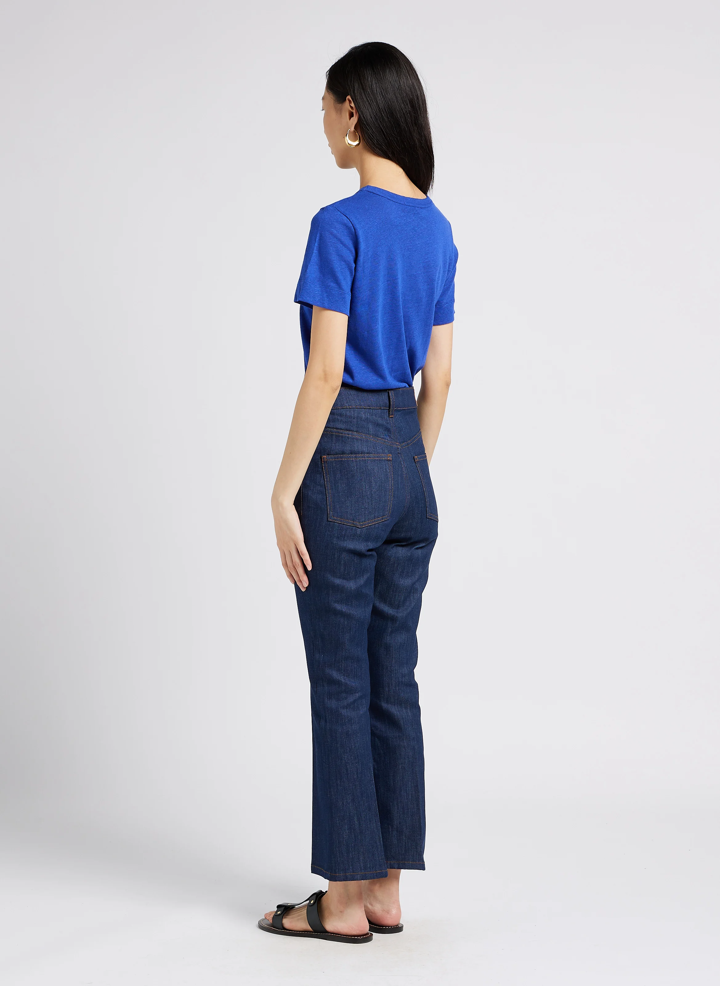 FRANCISCO - Jean flare en denim brut | Bleu