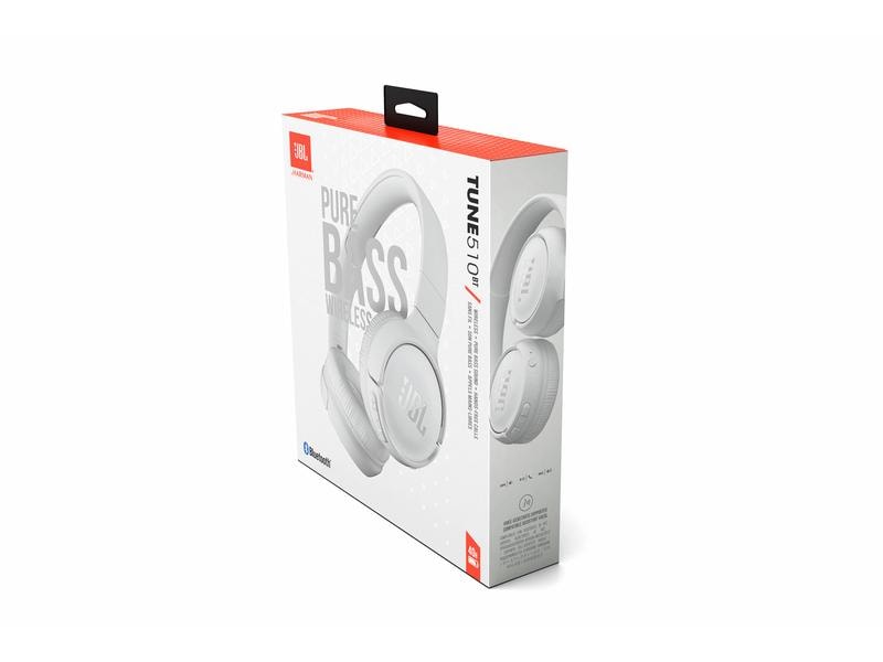JBL Wireless On-Ear-Kopfhörer TUNE 510 BT Weiss Kabelloser On-Ear-Kopfhörer