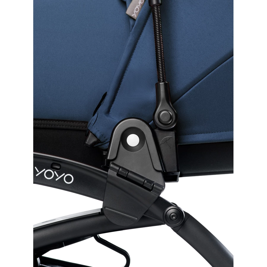 BABYZEN Kinderwagen YOYO2 0+ Black mit Liegewanne inkl. Textilset Air France Blue