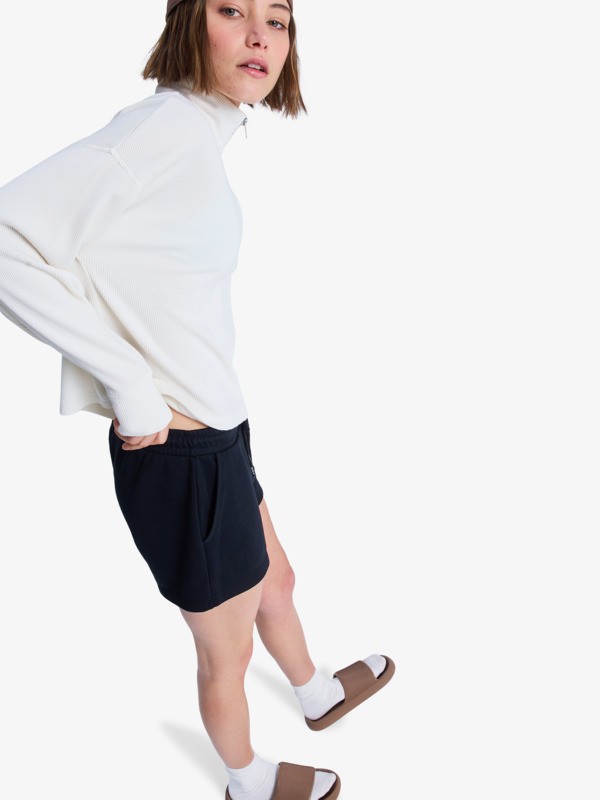 Surf Stoked Short à taille élastique Noir Femme