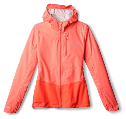 Veste imperméable Brooks High Point 2 Corail/Rouge Femme