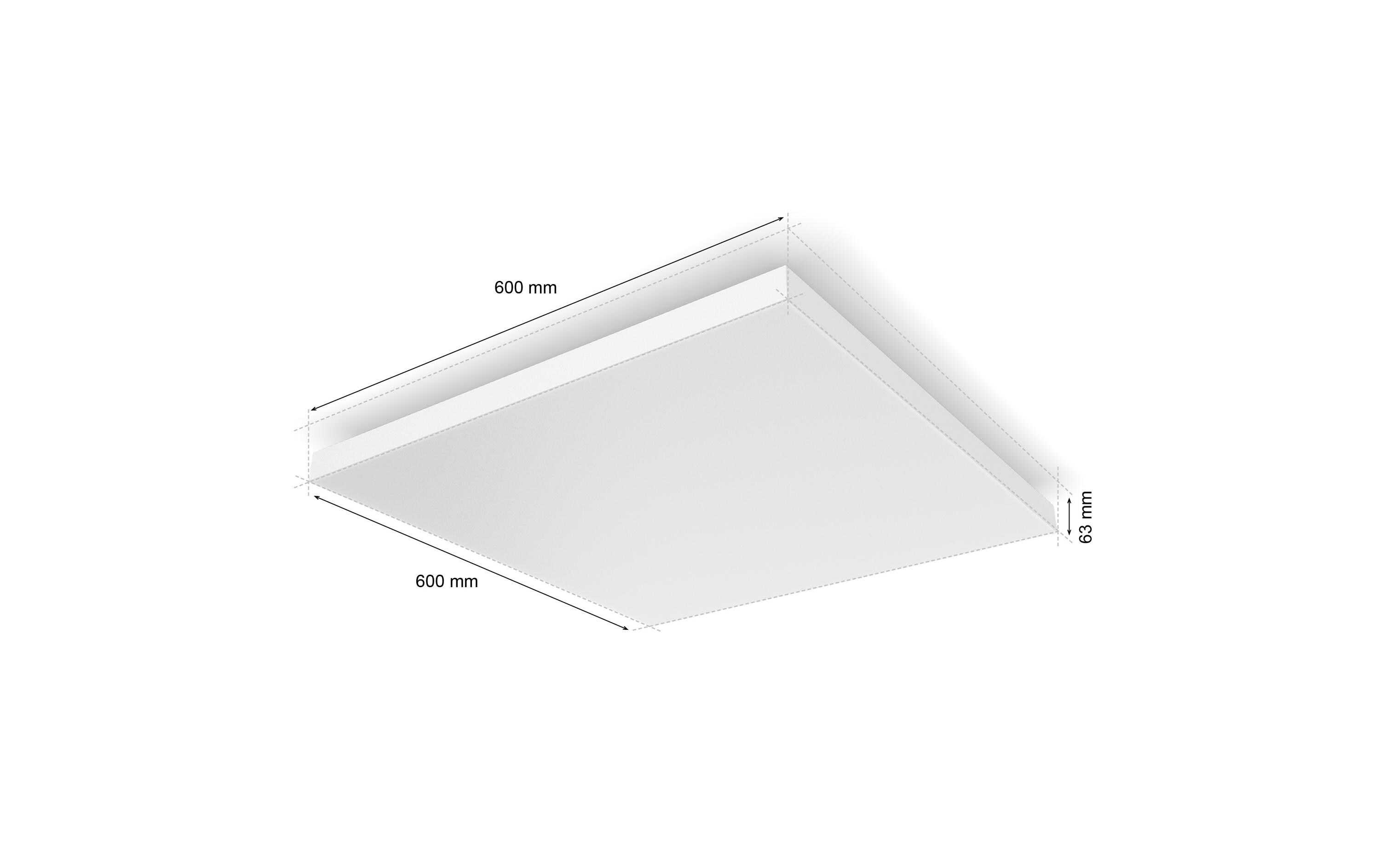 Deckenleuchte White & Color Ambiance Datura 600 x 600 mm<br>Smartes Deckenpaneel mit Hintergrundbeleuchtung