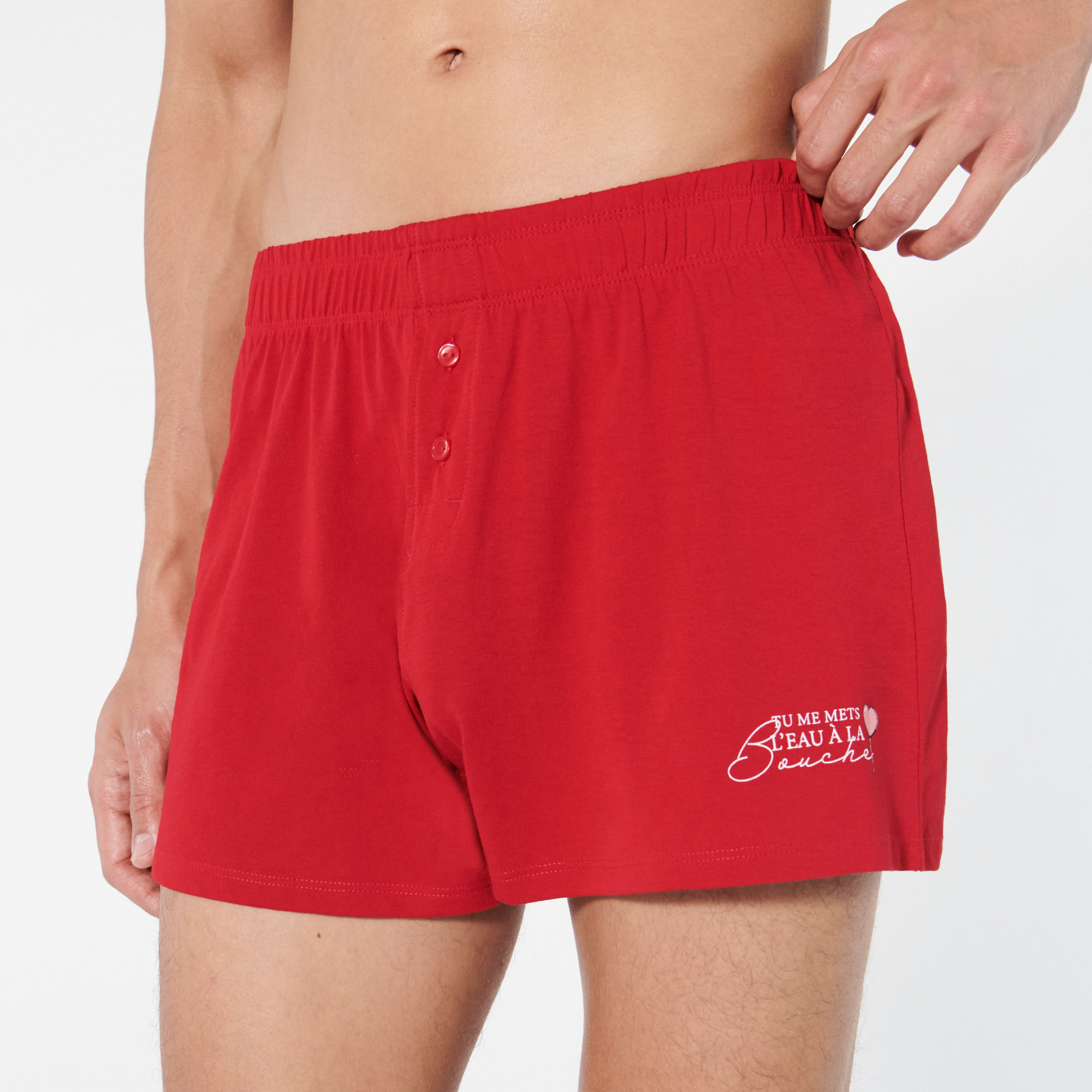 Lot de 2 caleçons à motifs en coton