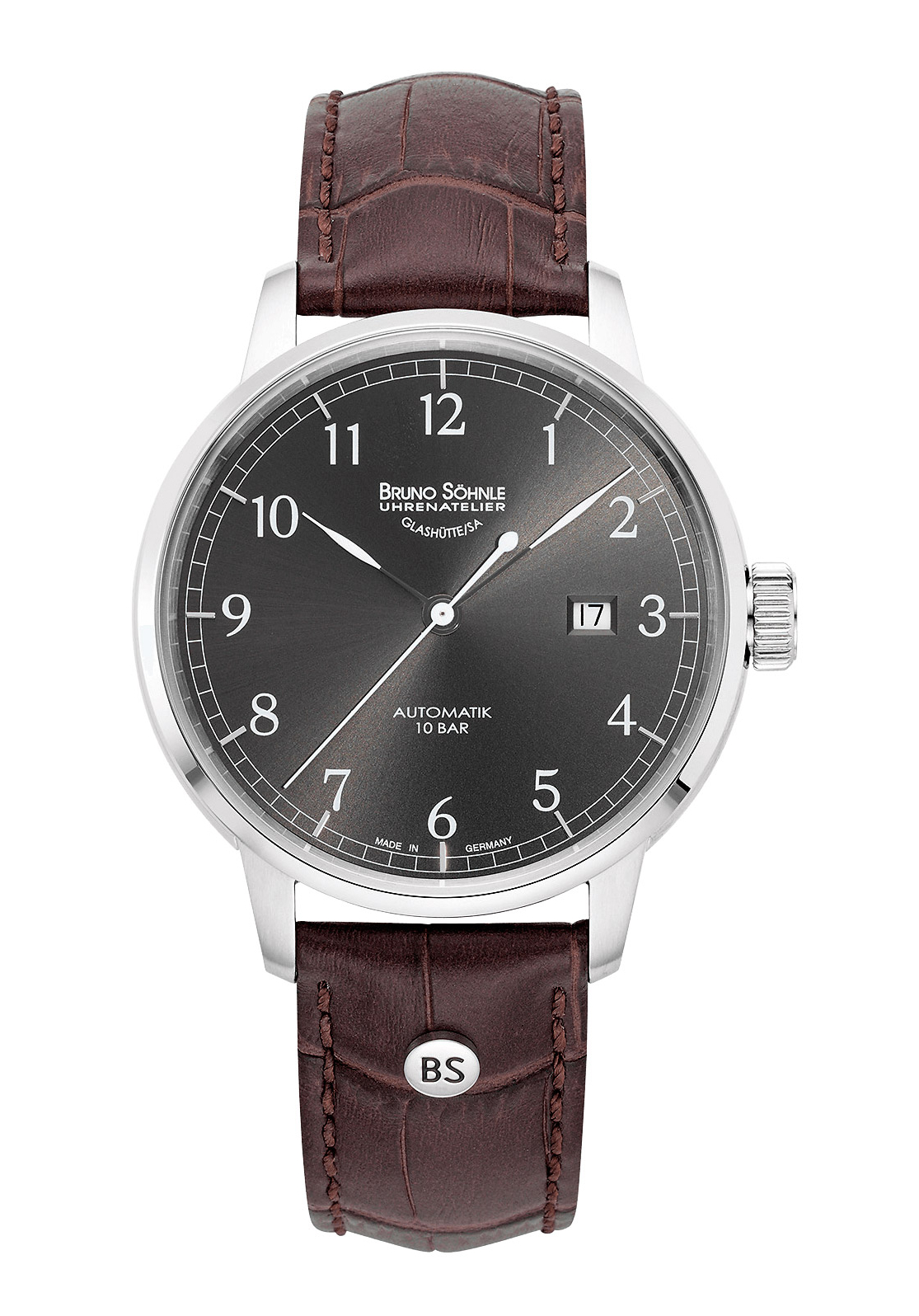 Bruno Söhnle Hamburg Automatik Big Herrenuhr Grau