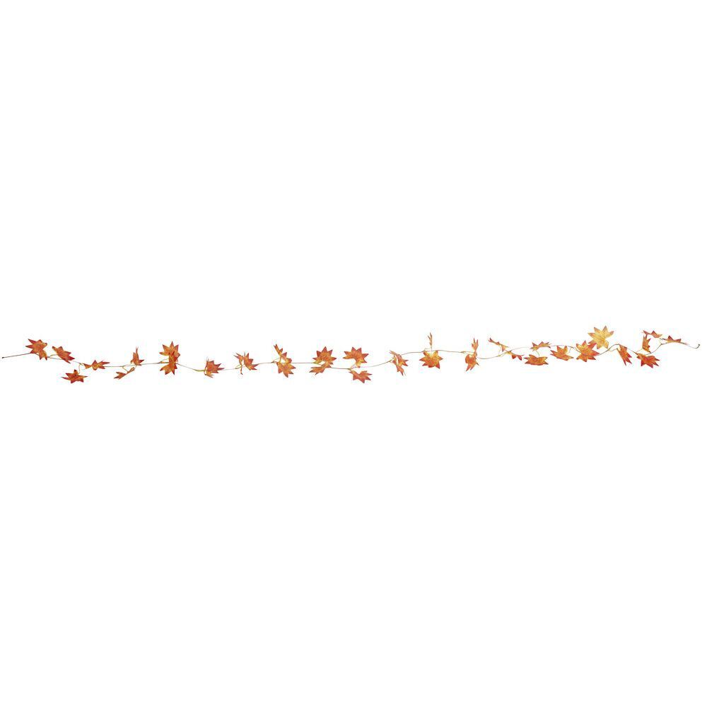 Guirlande feuilles artificielles 230cm orange