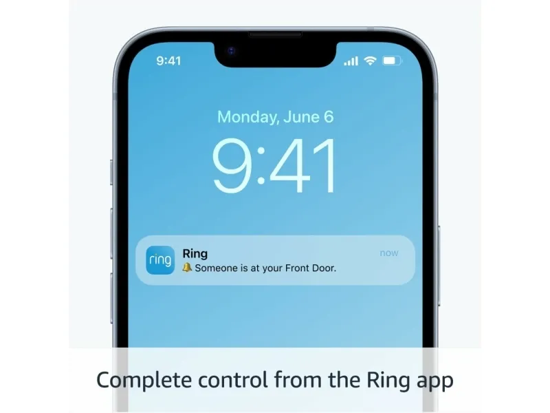 Ring Battery Video Doorbell Pro - Smart dørklokke - med kamera - med Head-to-Toe View, 3D Motion Detection, Colour Night Vision, 30-dages gratis prøve på Ring Protect - trådløs - 802.11b/g/n/ax - 2.4 Ghz, 5 GHz - satinnikkel