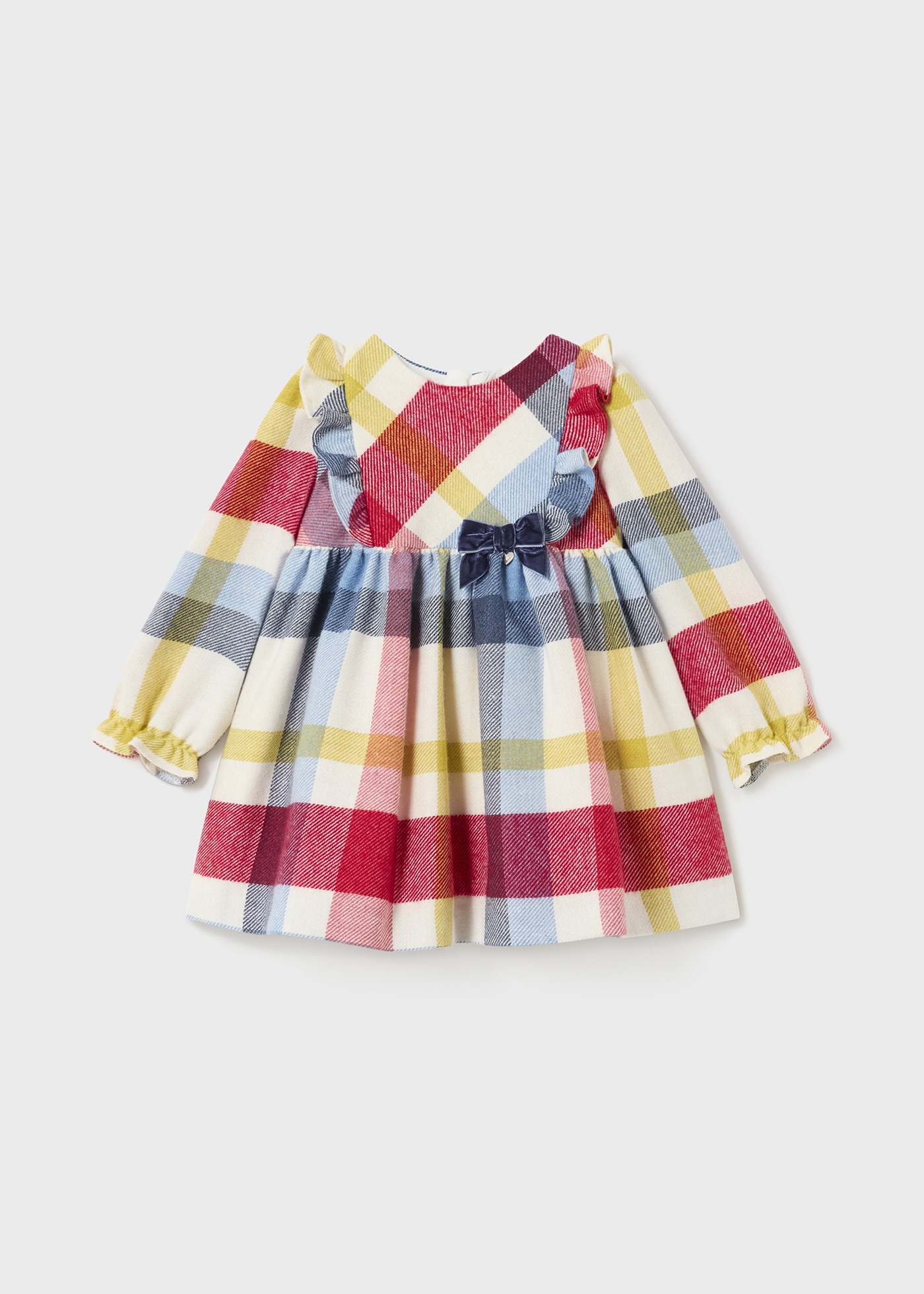 Vestido infantil com estampa xadrez