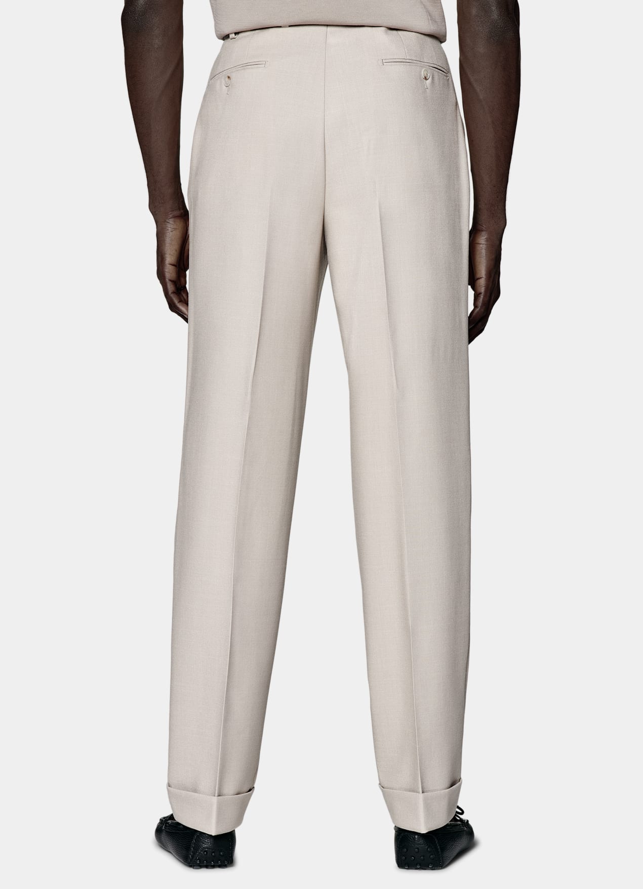 Pantalon Wide Leg Tapered taupe clair