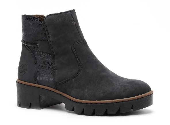 Rieker boots bottine talons femme x5755 bleu
