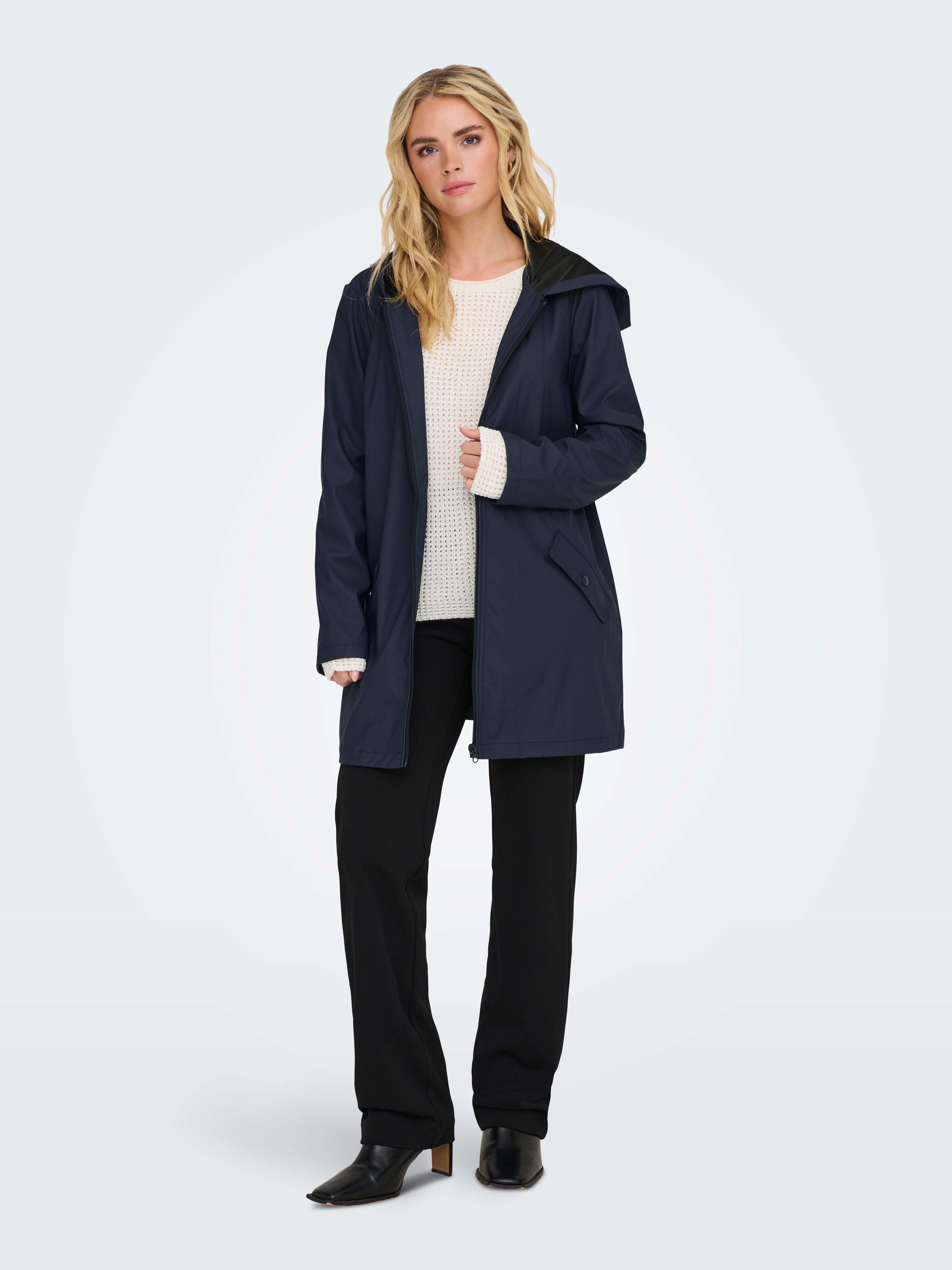 JDYELISA Regenmantel Navy Blazer