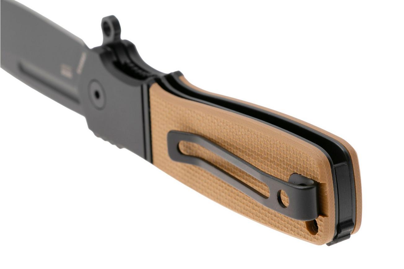 CRKT Homefront Compact Black DLC K245BKP Desert Tan G10 zakmes, Ken Onion design