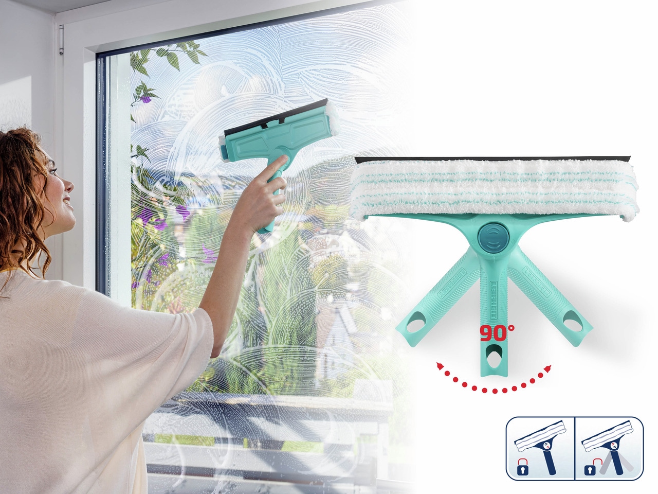 Leifheit Fensterreiniger »Fenster- & Rahmenwischer 4in1«