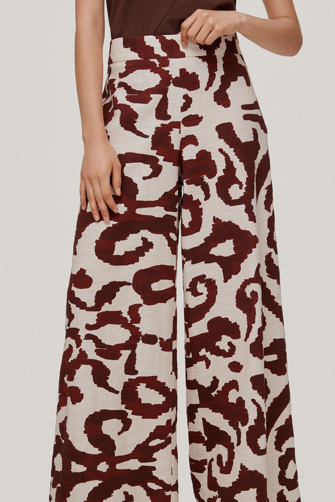 Calça Carla Estampada - Marrom