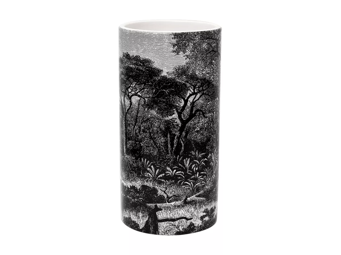 Vase Ceramique Cylindre Black Forest H25cm