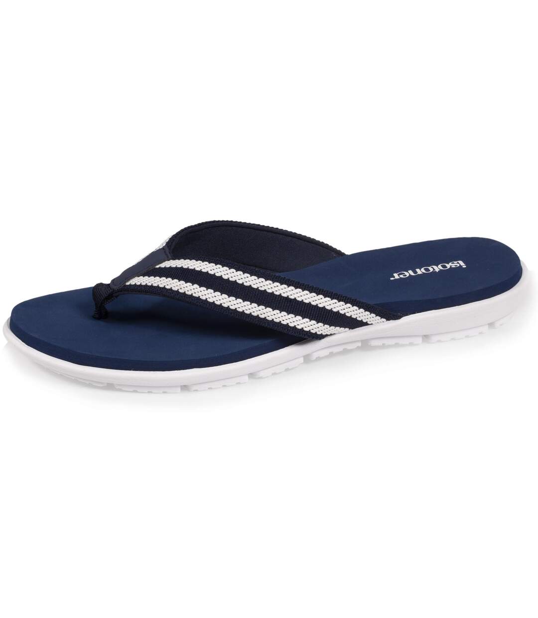 Isotoner Tongs femme confortables style sport avec détail rayure sur la tige