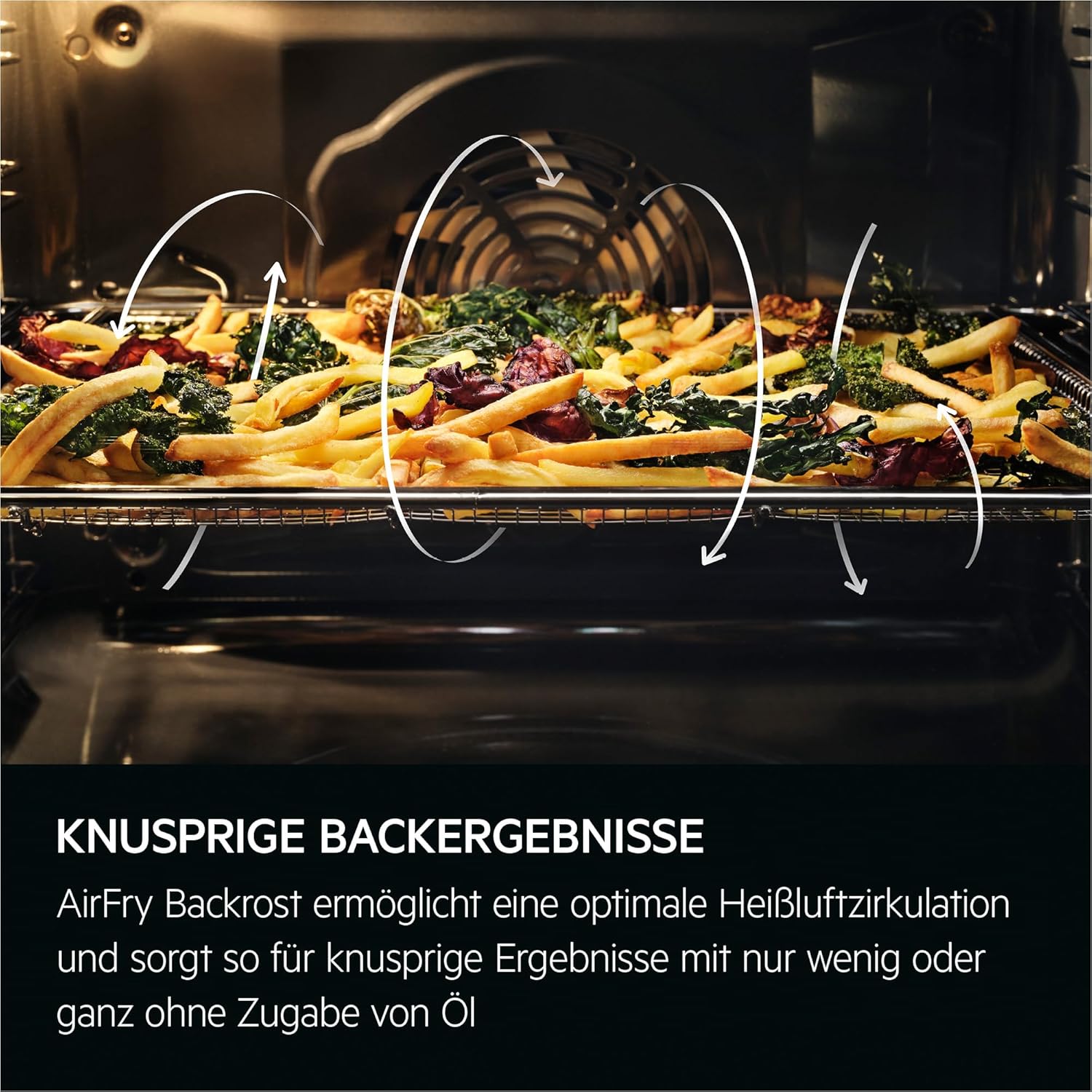 AEG Wifi Einbaubackofen, Serie 6 LED-Touchdisplay, Made in Germany, Pyrolyse Selbstreinigung, Kerntemperatursensor: Für Punktgenaues Garen, AirFry, 45 Automatikprogramme, Schwarz, TS6PB50WAB