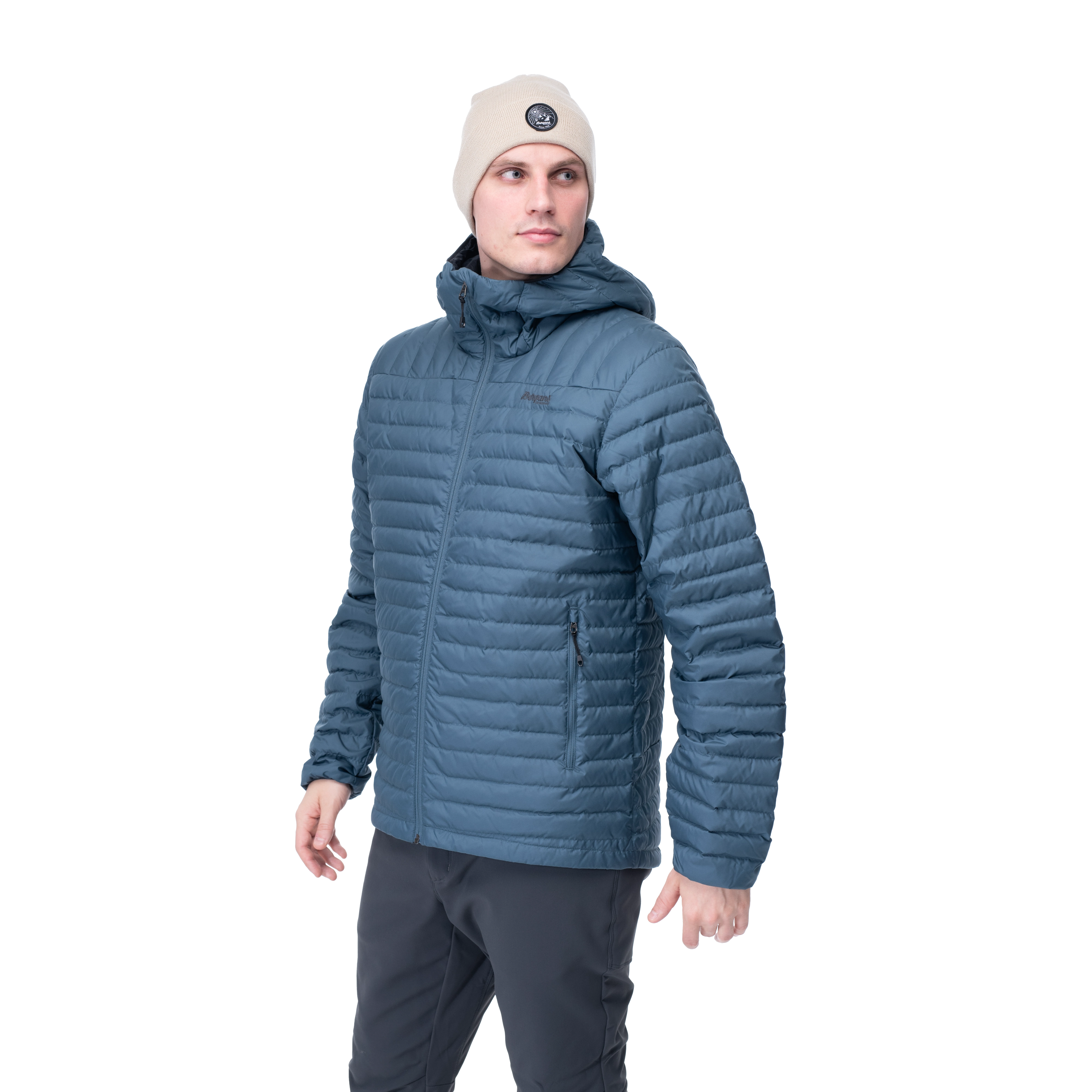 Lava Light Down Jacket w/Hood Men Orion Blue
